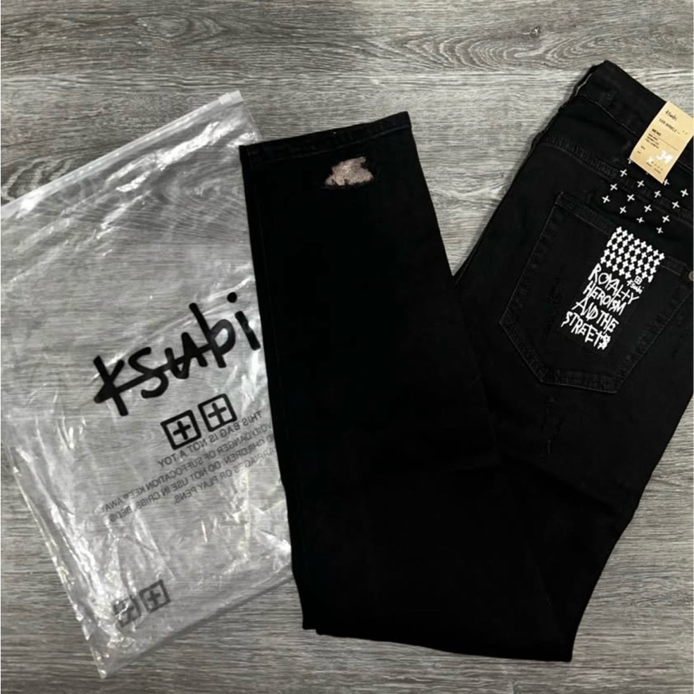 Ksubi Black Denim with Graphic Pocket